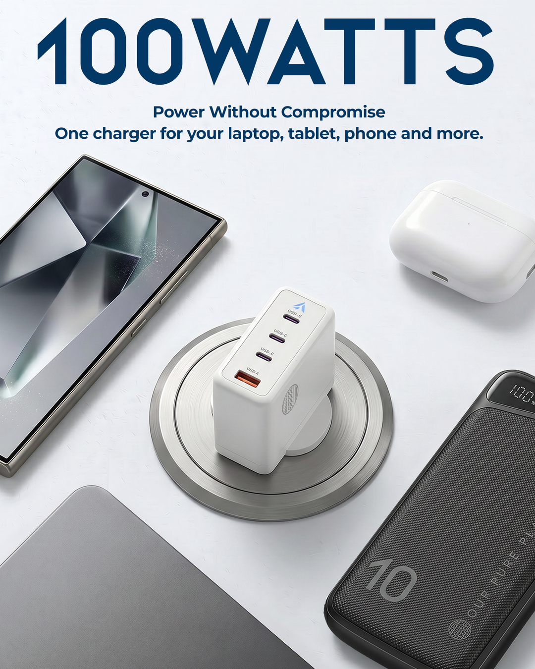 100W GaN Power Wall Charger