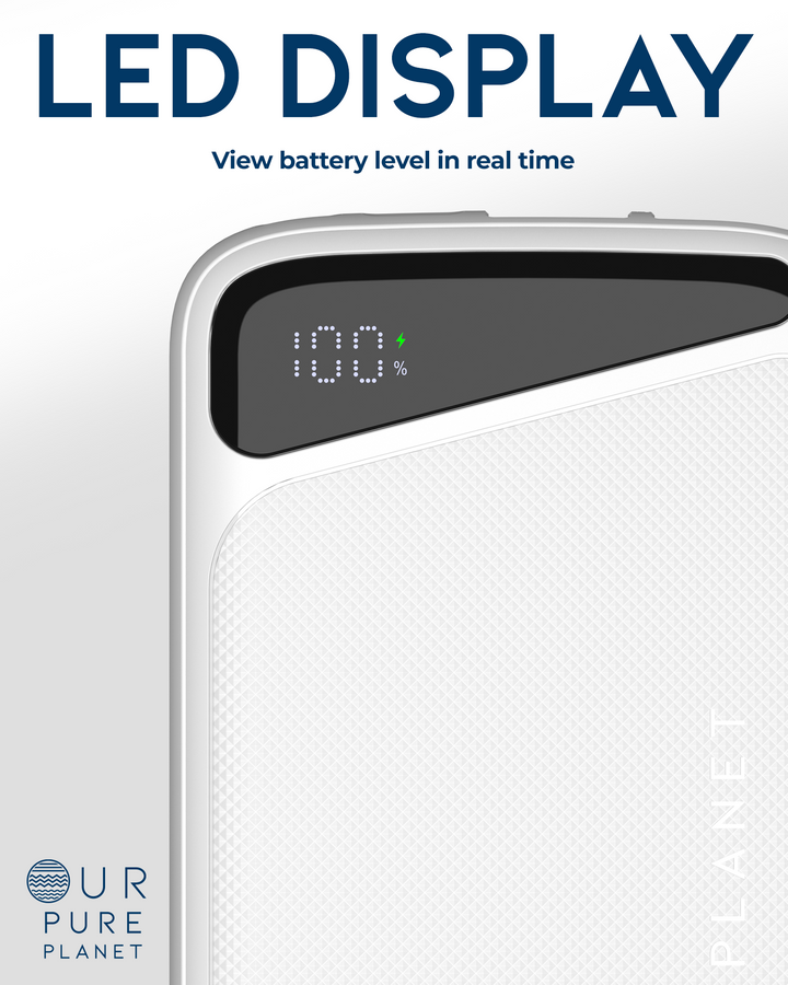 10,000mAh Power Bank (White)
