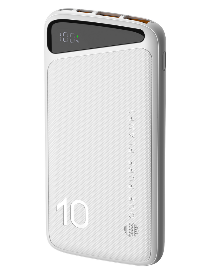 10,000mAh Power Bank (White)