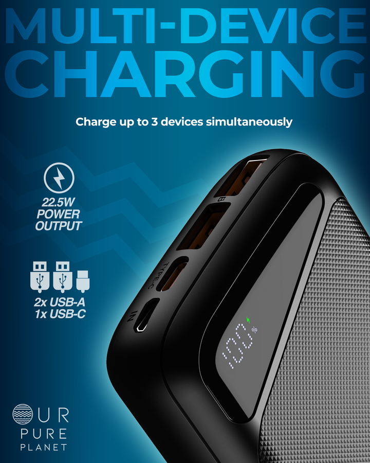 20,000mAh Power Bank (Black)