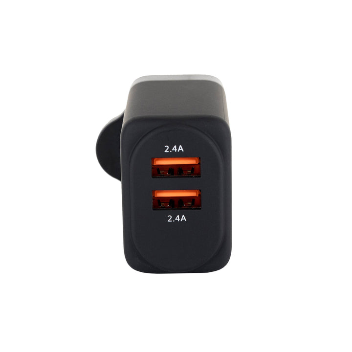 24W Dual USB-A Wall Charger (UK port)
